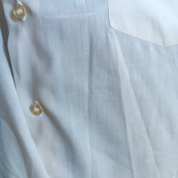 Vintage Men's XL Arrow Decton Shirt Batiste Short Sleeve 1970's Button-Up Dacron - Picture 5 of 5